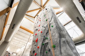 Rock wall at erie recreation center